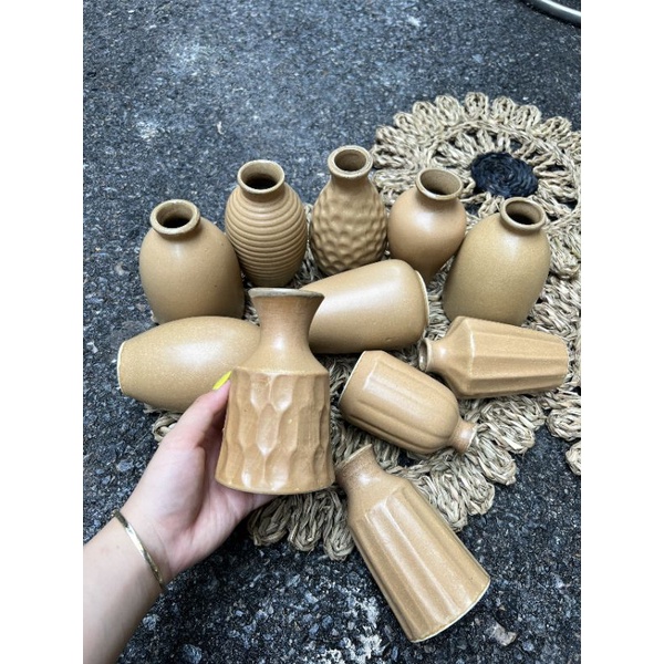 Bình hoa trang trí mini, decor trang trí để bàn, bình hoa bát tràng