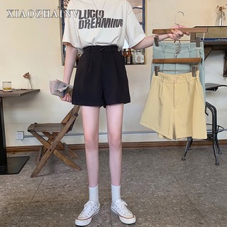Xiaozhainv Quần Đùi Ống Rộng Lưng Cao Thời Trang Cho Nữ