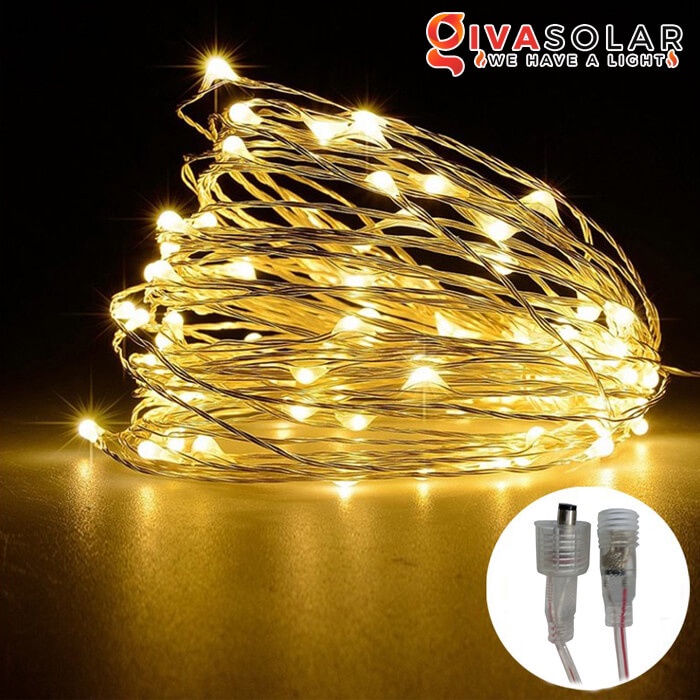 Dây đèn led trang trí dùng pin, không cần cắm điện - Daru Home