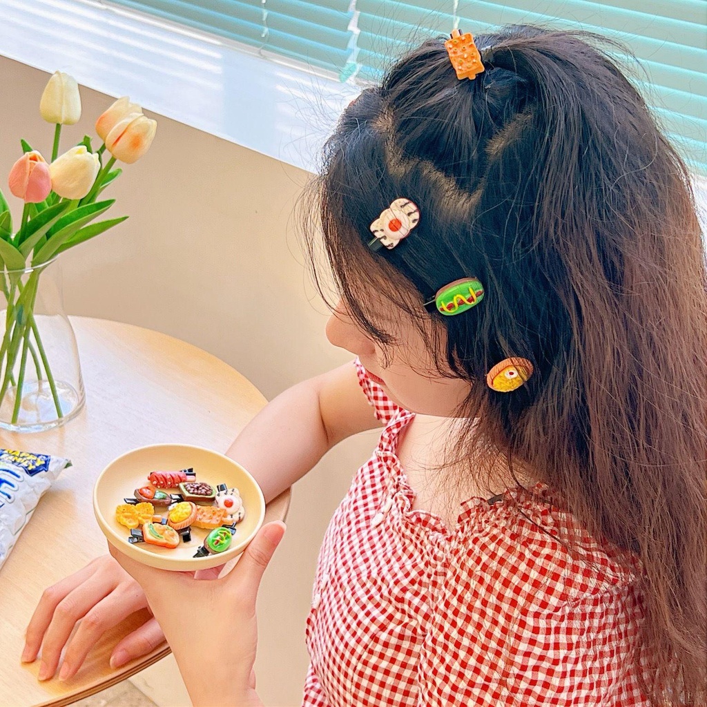 NICKOLAS Kẹp Tóc Hình Món Tráng Miệng Dễ Thương Cho Bé Gái