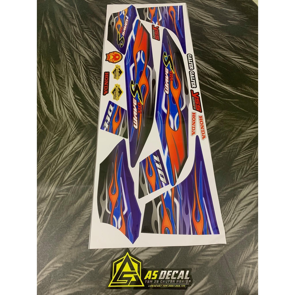Tem Rời WAVE S 110 Chế Cao Cấp 3 Lớp mẫu 00091 - Decal 86