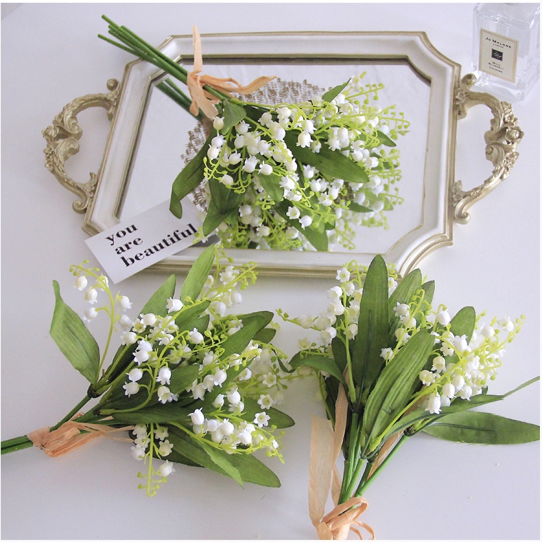 Bó 6 cành hoa giả linh lan trang trí nhà siêu đẹp