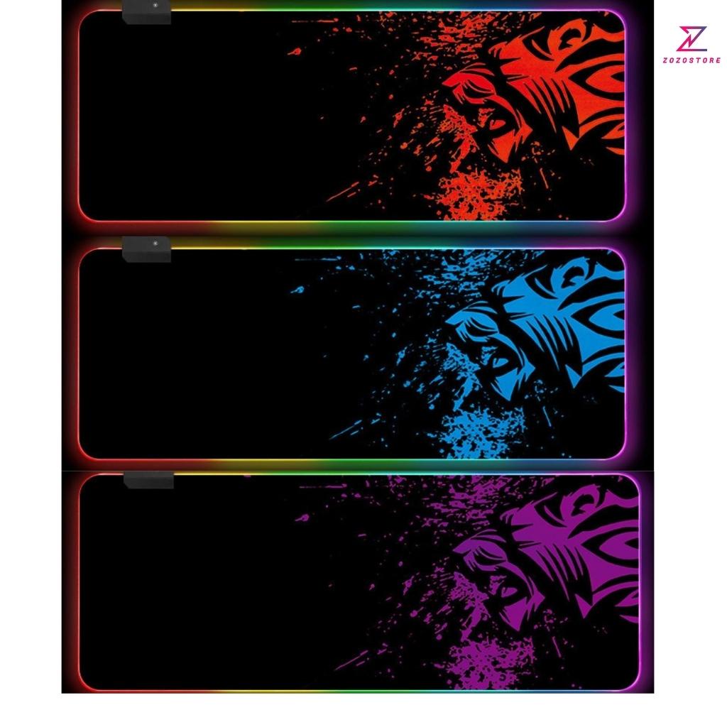 Lót chuột rgb, pad chuột cỡ lớn 800x300x4mm,miếng lót bàn phim gaming led rgb sáng viên độ dầy 4mm
