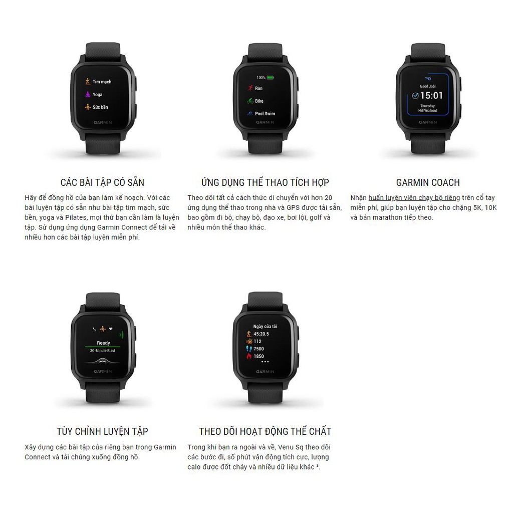 Đồng hồ thông minh Garmin Venu SQ Music - Hàng Chính Hãng - Bảo Hành 12 Tháng