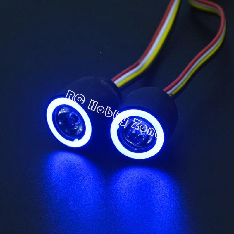 Set 2 Đèn Pha LED Dành Cho Mô Hình Xe Đồ Chơi 1/10 RC SCX10 TRX4 D90 Jeep Wrangler 90046 90047