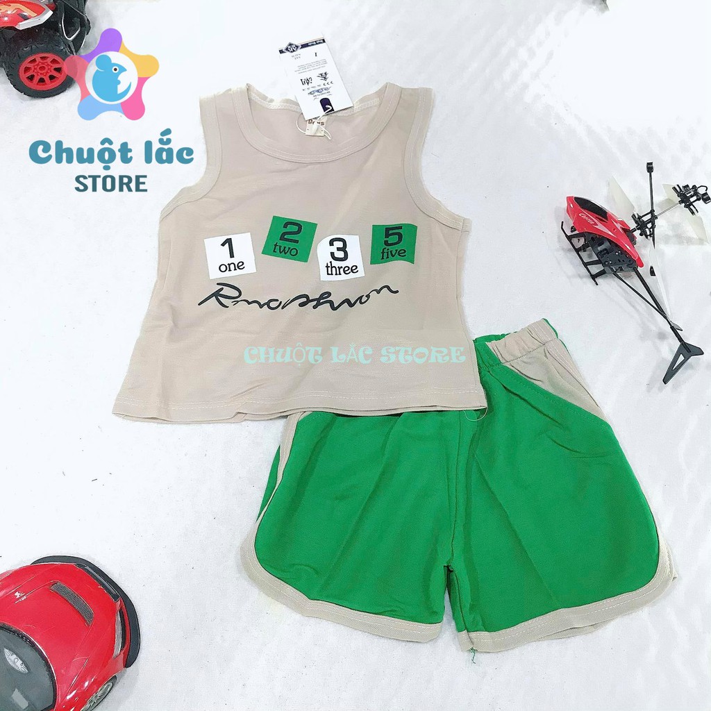 Bộ Quần Áo Bé Trai Chuột Lắc Store Chất Cotton Đũi Mát Mẻ Hình Số 8-18Kg