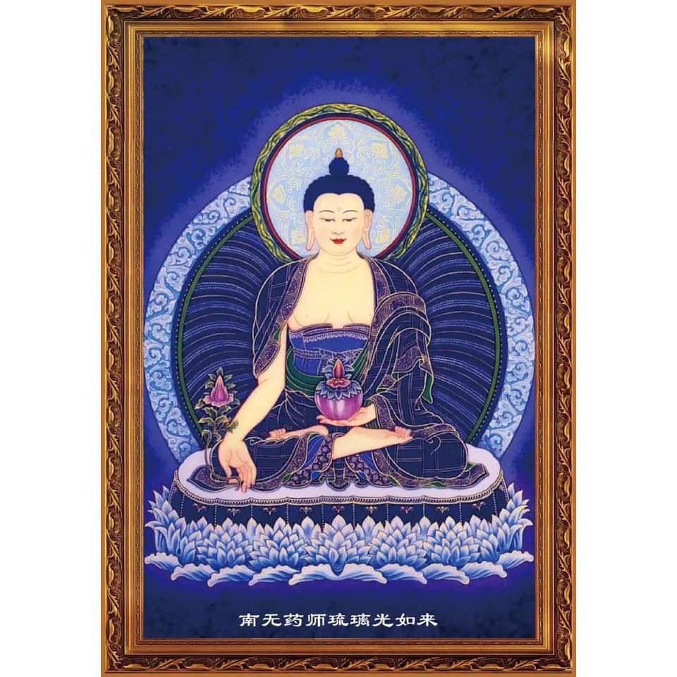 Tranh sơn dầu số hóa rẻ,đẹp-tranh tô màu theo số- tranh Phật tím, Tặng khăn,khung gỗ 40x50-Moonshop-T1