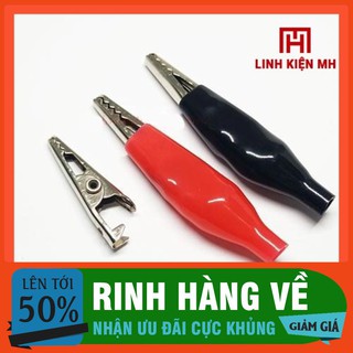 Kẹp cá sấu 45mm 1 cặp đỏ đen - linhkienmh