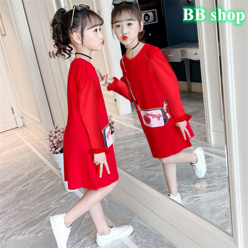 1 Bộ Áo Thun Cotton Tay Ngắn In Hình Báo Hồng + Đầm Công Chúa Mùa Hè Cho Bé Gái