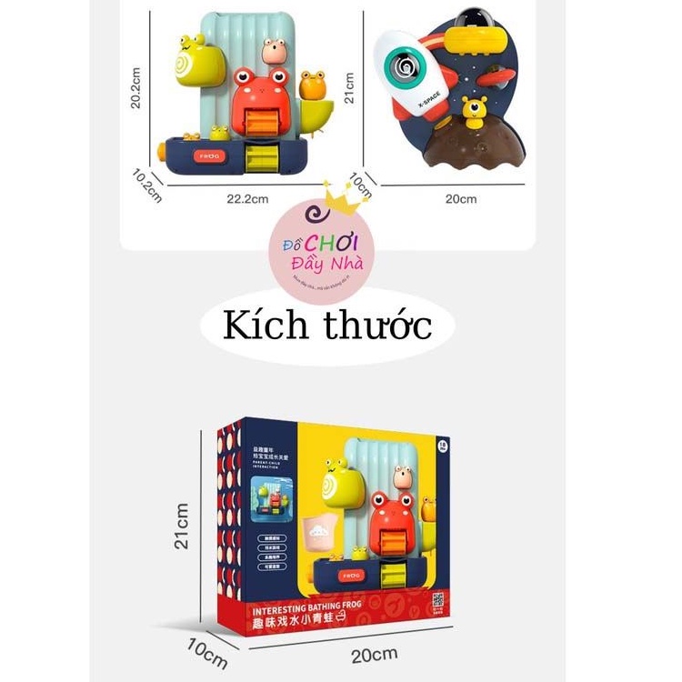 Đồ chơi nhà tắm xoay nước hình vũ trụ và ếch connhiều hiệu ứng vui nhộn hãng Ingbaby -Đồ chơi đầy nhà