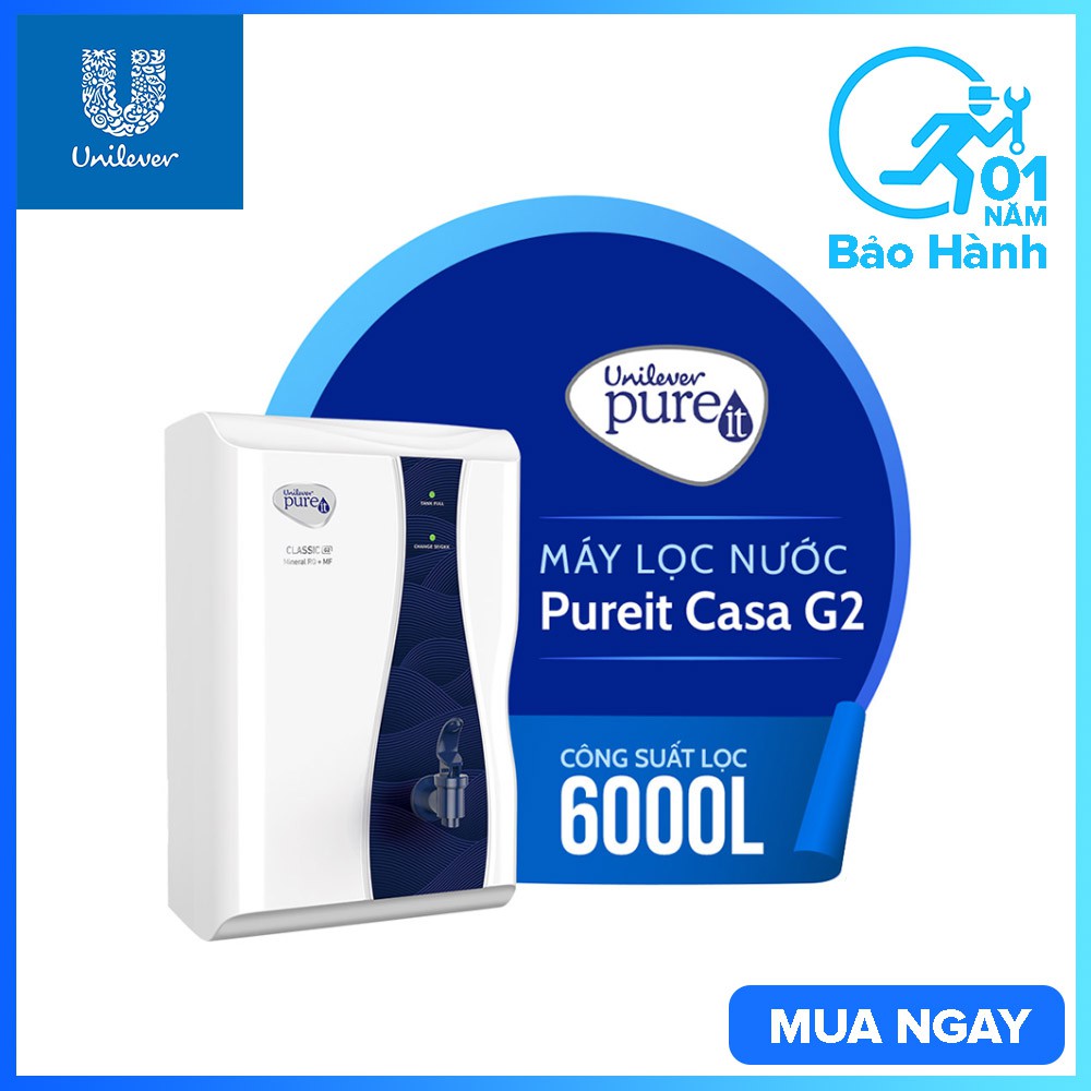 Máy lọc nước Unilever Pureit CASA G2 6000L - Hàng Chính Hãng