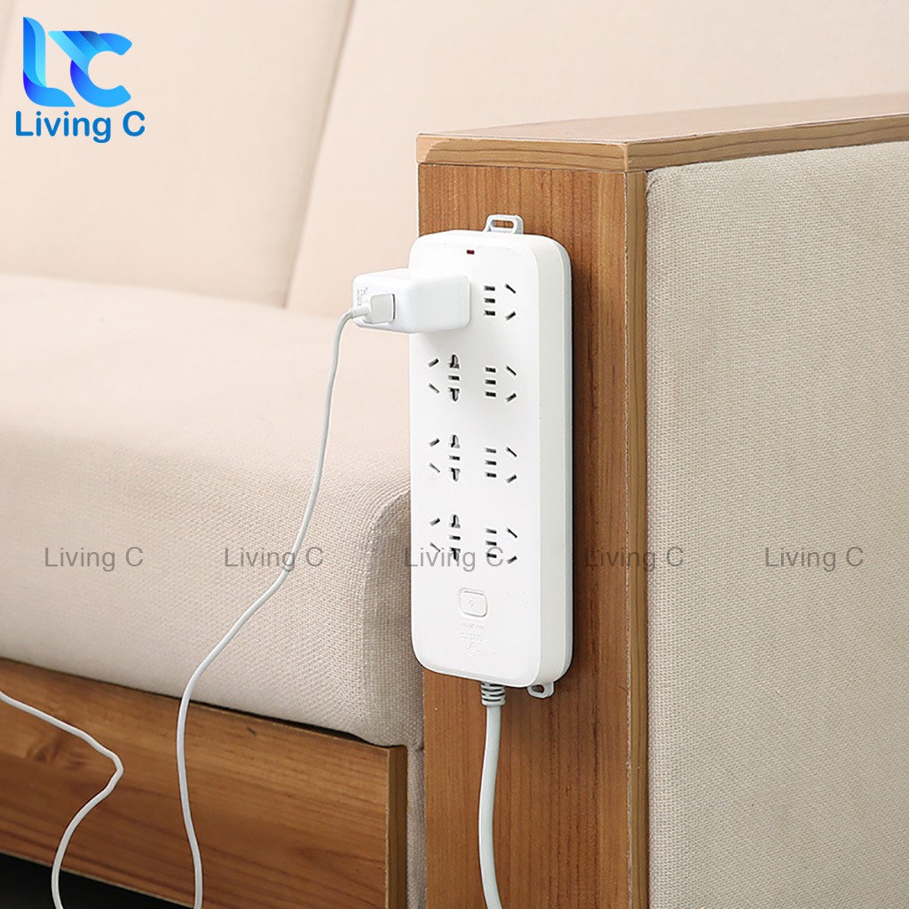 Treo cục phát wifi , ổ cắm điện , remote với bộ dán tường Living C tháo lắp tiện lợi _T24