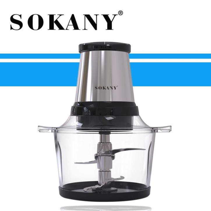 Máy xay sinh tố, hoa quả, máy xay thịt cầm tay mini 800W Sokany