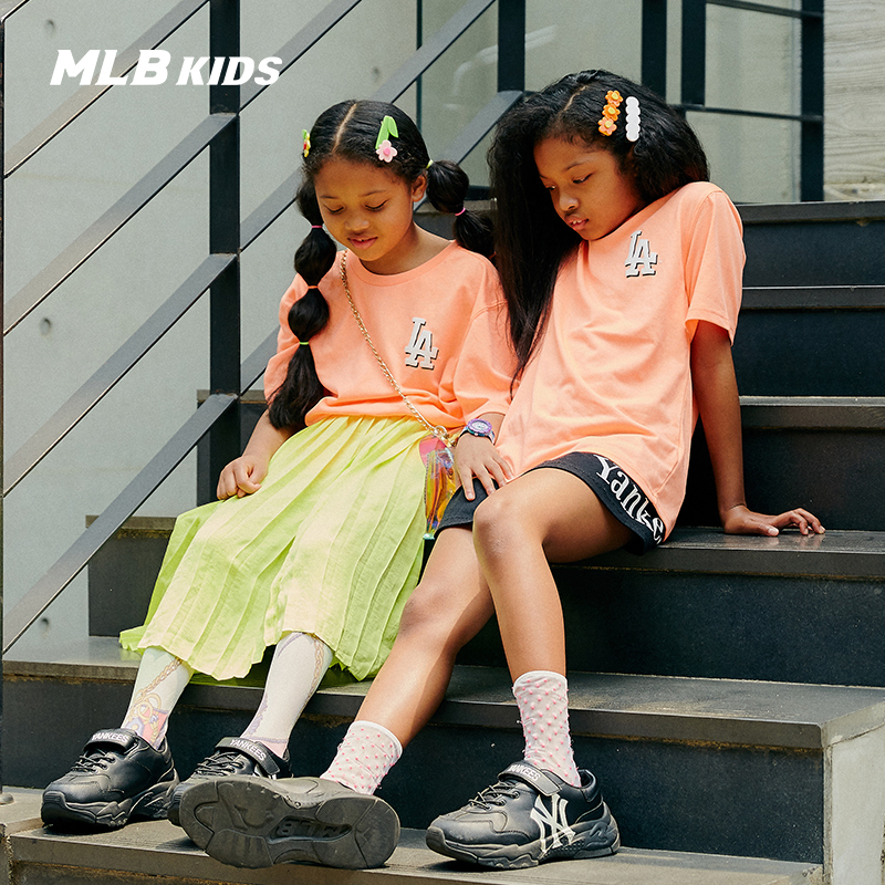 Mlb Áo Thun Thể Thao Tay Ngắn Vải cotton In Họa Tiết graffiti Thời Trang Cho Bé