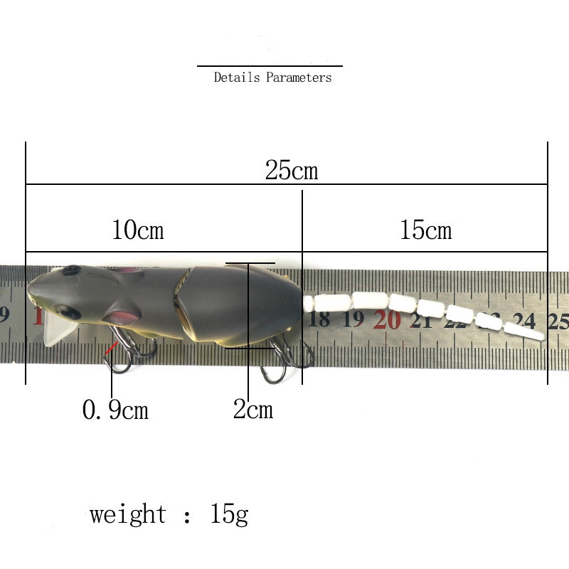 Mô hình chuột dùng câu cá 85mm/15.5g 2 khớp sống động
