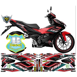 Tem rời dán xe winner X đỏ đen nhám 30343