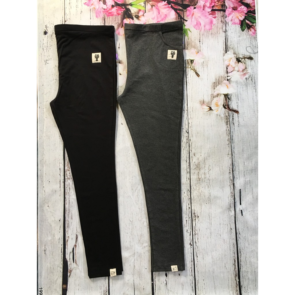 quần bầu legging thời trang chất cotton không đỡ bụng cạp cao QB555