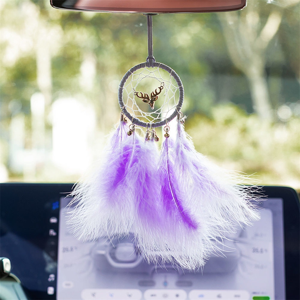 [Hàng Mới] Dream Catcher Lông Vũ Trang Trí Xe Hơi