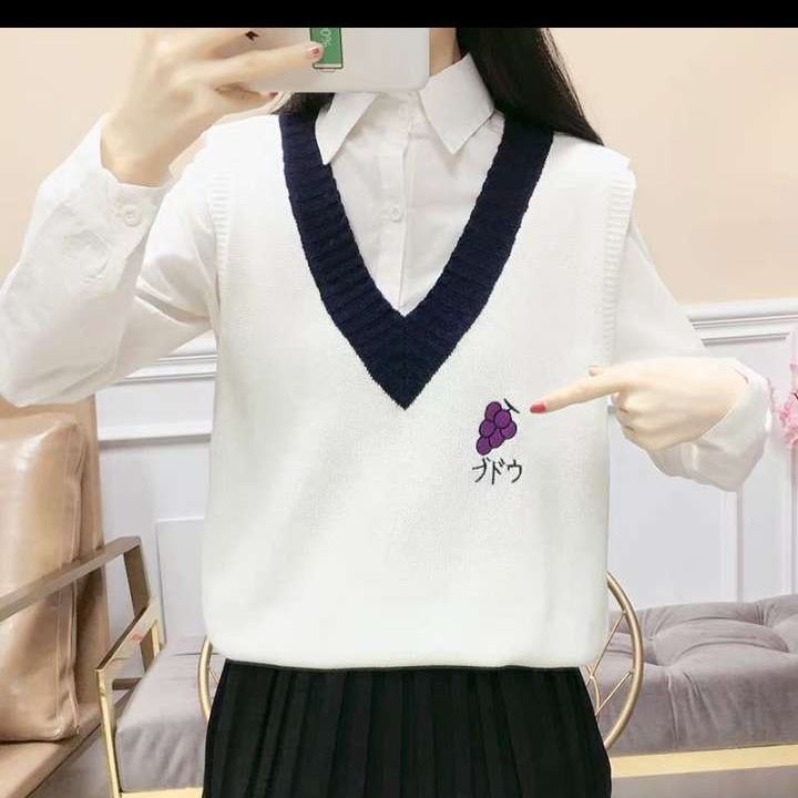 Áo len ghi lê dáng rộng thời trang Hàn Quốc cho học sinh | BigBuy360 - bigbuy360.vn