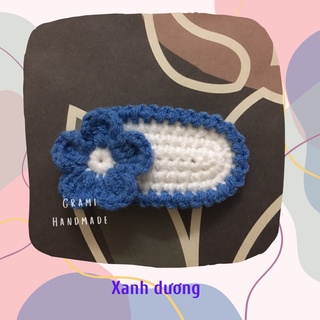 Kẹp tóc hình hoa len handmade mẫu 1