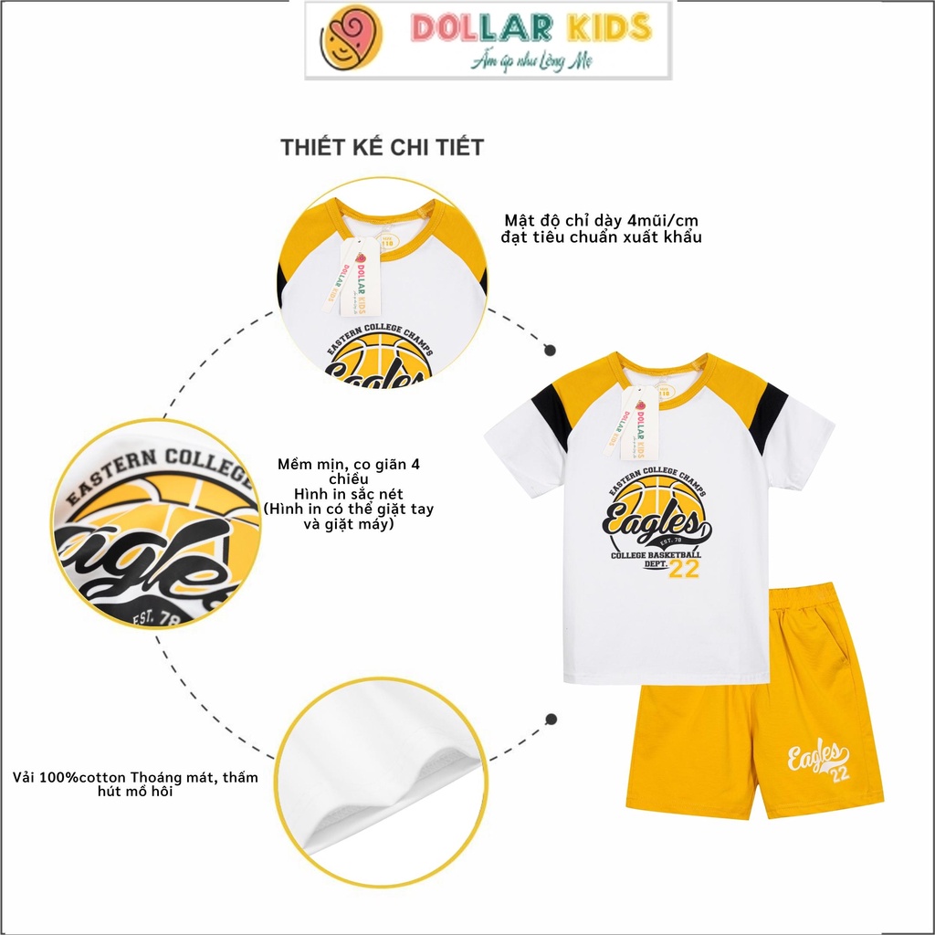 Đồ Bộ Bé Trai Dollarkids 100%Cotton Từ 10Kg Đến 48kg