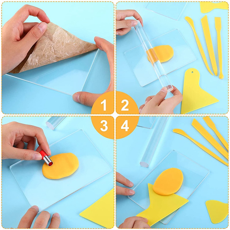 Bộ Dụng Cụ Cắt Đất Sét Polymer Diy Đa Ứng Dụng Cho Nhà Ở / Văn Phòng