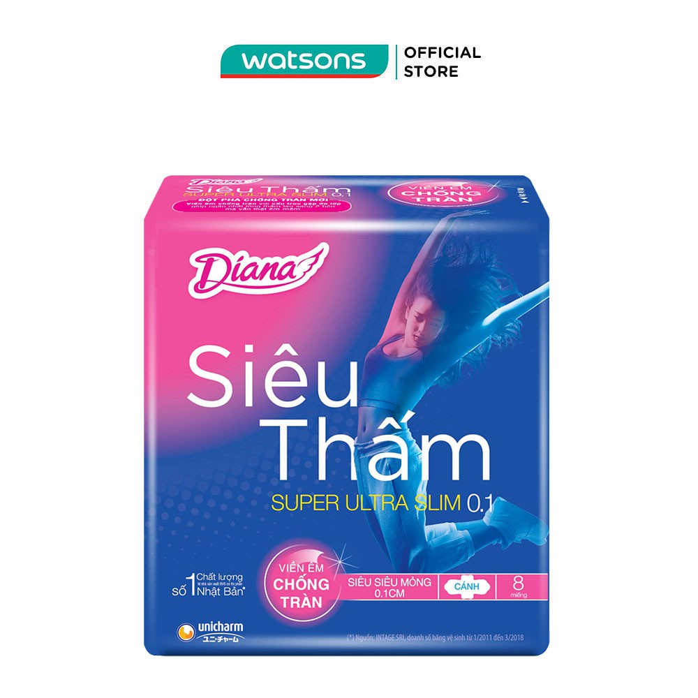 Băng Vệ Sinh Diana Siêu Thấm Siêu Siêu Mỏng 0.1