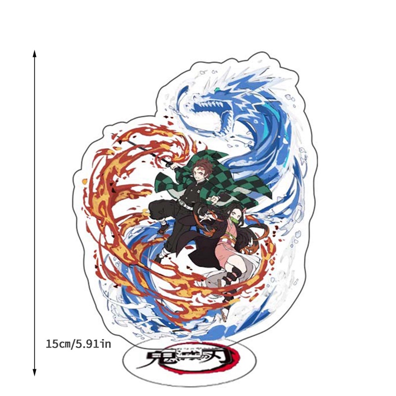 Mô Hình Nhân Vật Kimetsu No Yaiba Tanjirou Nezuko Chân Đứng Bằng Acrylic