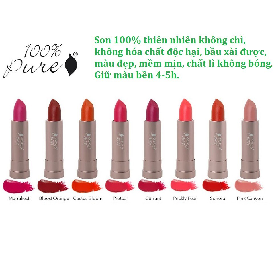 [Meoheo] Son môi 100% thiên nhiên an toàn không chì 100% Pure Cocoa Butter Matte Lipstick 4.5g | BigBuy360 - bigbuy360.vn