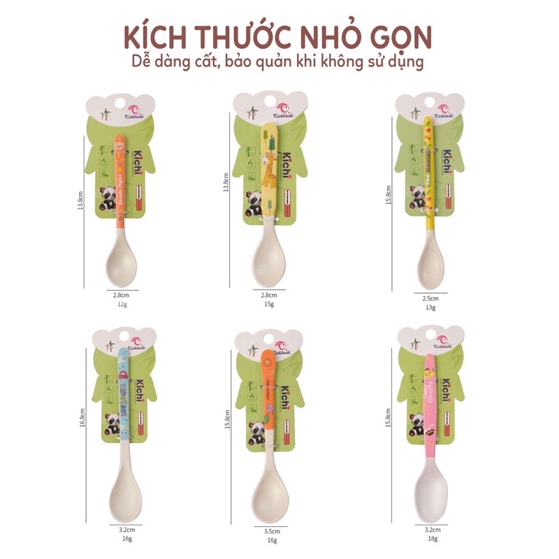 Thìa trúc Kichilachi cho bé tập ăn dặm