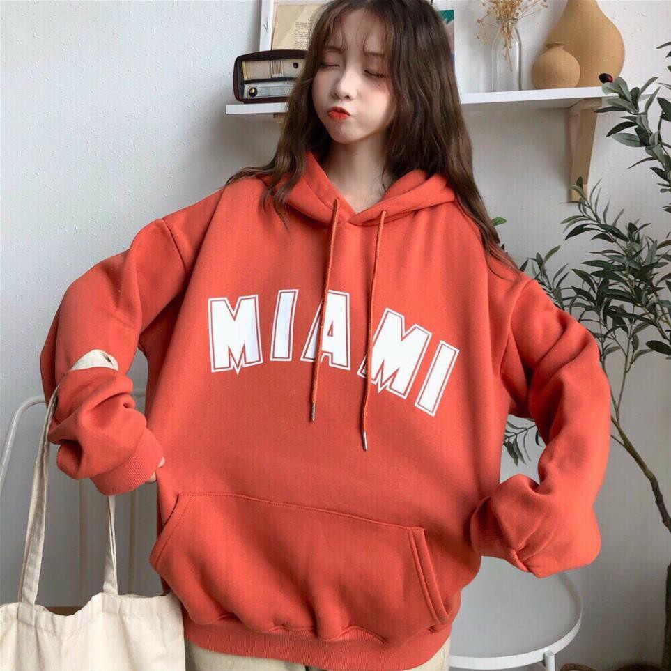 Áo hoodie nữ, áo hoodie nam, họa tiết chữ MIAMI , áo hoodí siêu hot, thời trang 2021