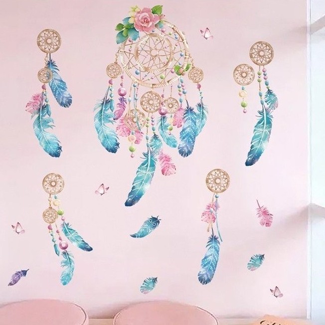 Tranh decal dán tường DREAM CATCHER siêu đáng yêu - Decal dán tường phòng khách️