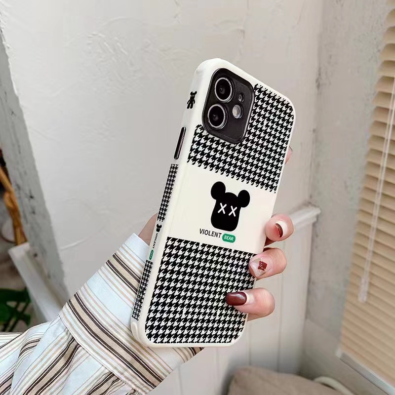 Ốp Điện Thoại In Hình Gấu Và Gạch Cho iphone 13 12 11 Pro MAX i13 13pro i11 iX X 7plus 8plus XR Xs MAX 12Pro