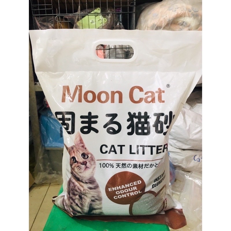 (Hoả tốc) Cát Nhật trắng Moon Cat 8L, 9L Cát vệ sinh cho mèo than hoạt tính