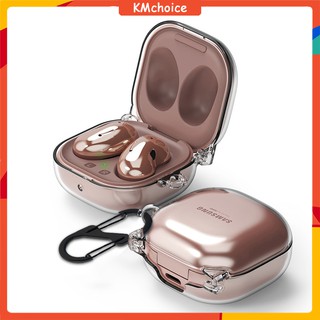 Vỏ bảo vệ hộp sạc tai nghe Samsung Galaxy Buds Live / Pro trong suốt chống sốc chống thấm nước kèm móc