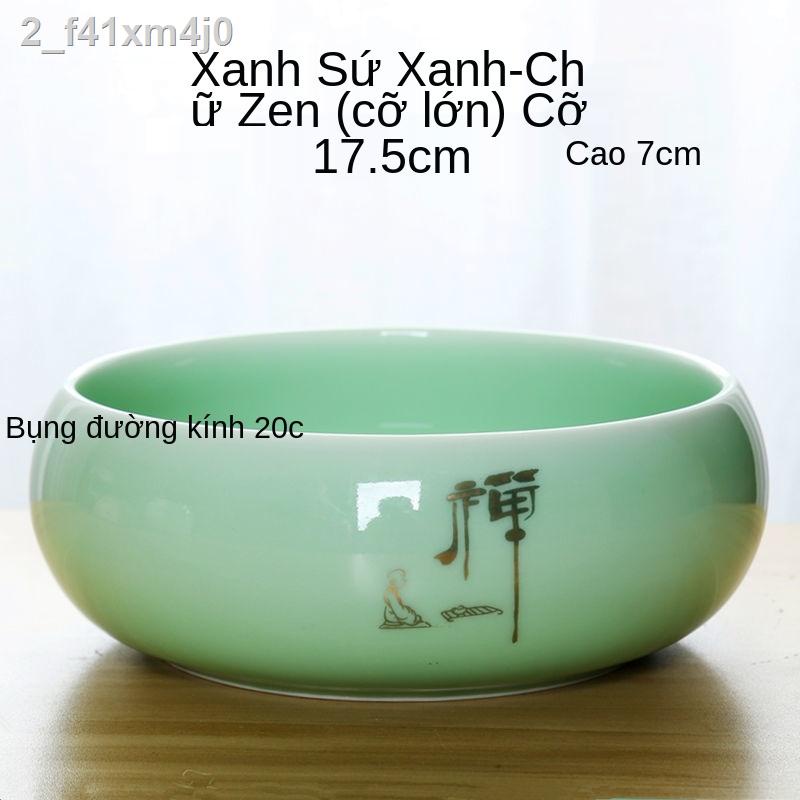 ♦ Chậu rửa chén sứ lớn, bình đựng bã trà, phụ kiện bộ ấm đồ dùng chén, bút nước nhỏ gia đình