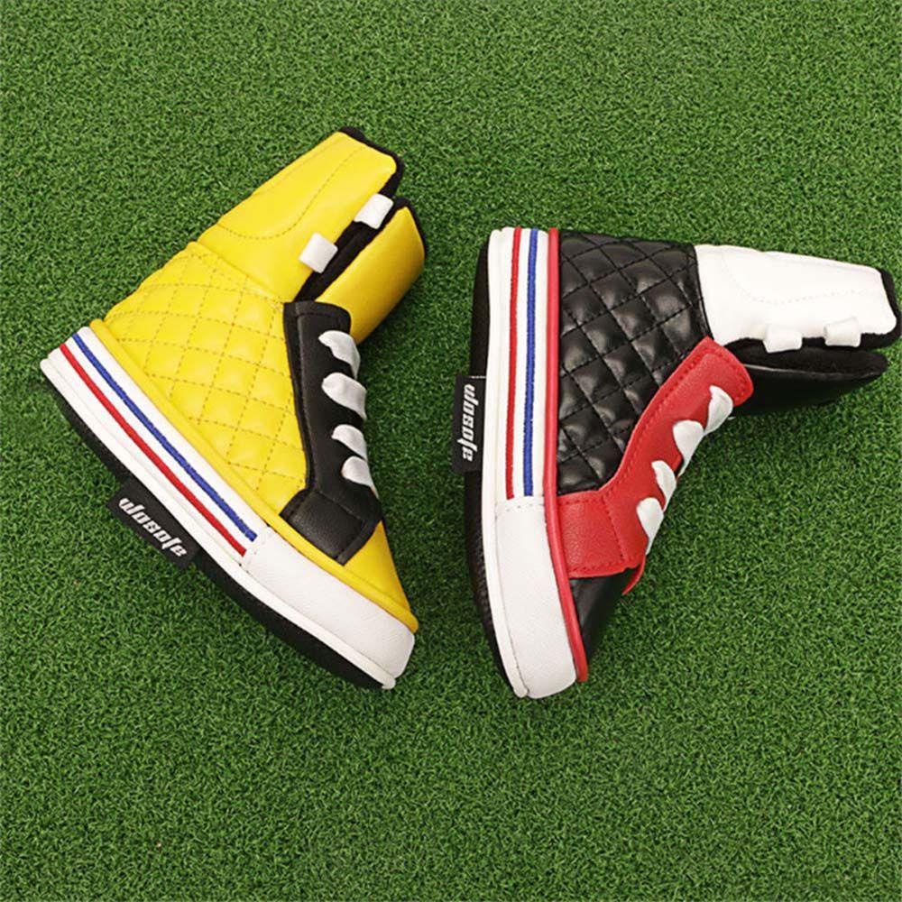 NEDFS Cartoon Golf Headcover Waterproof Golf Club Head Cover Golf Putter Cover Protective Cover Golf Club Cover Golf Training Equipment Dustproof Covers Shoe Style PU Leather Blade Putter Protector/Multicolor