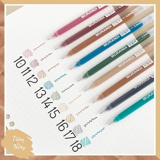 (Lẻ) Một bút gel màu sắc đa dạng, bút gel ngòi 0.5mm Morandi