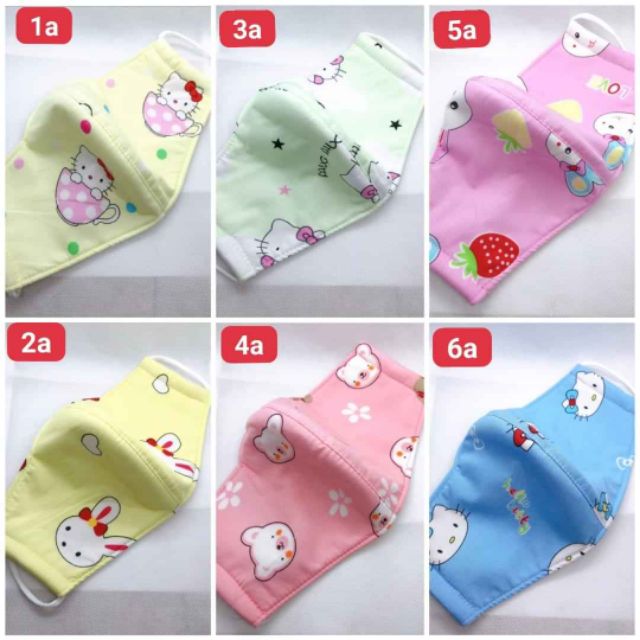 Khẩu trang vải 2 lớp hoạt hình lót lưới | BigBuy360 - bigbuy360.vn