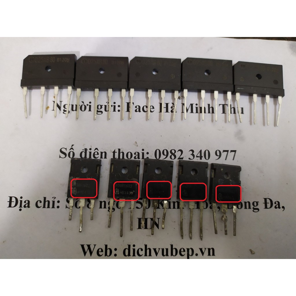 Combo 10 IGBT RJH 60F7 tháo máy bếp từ