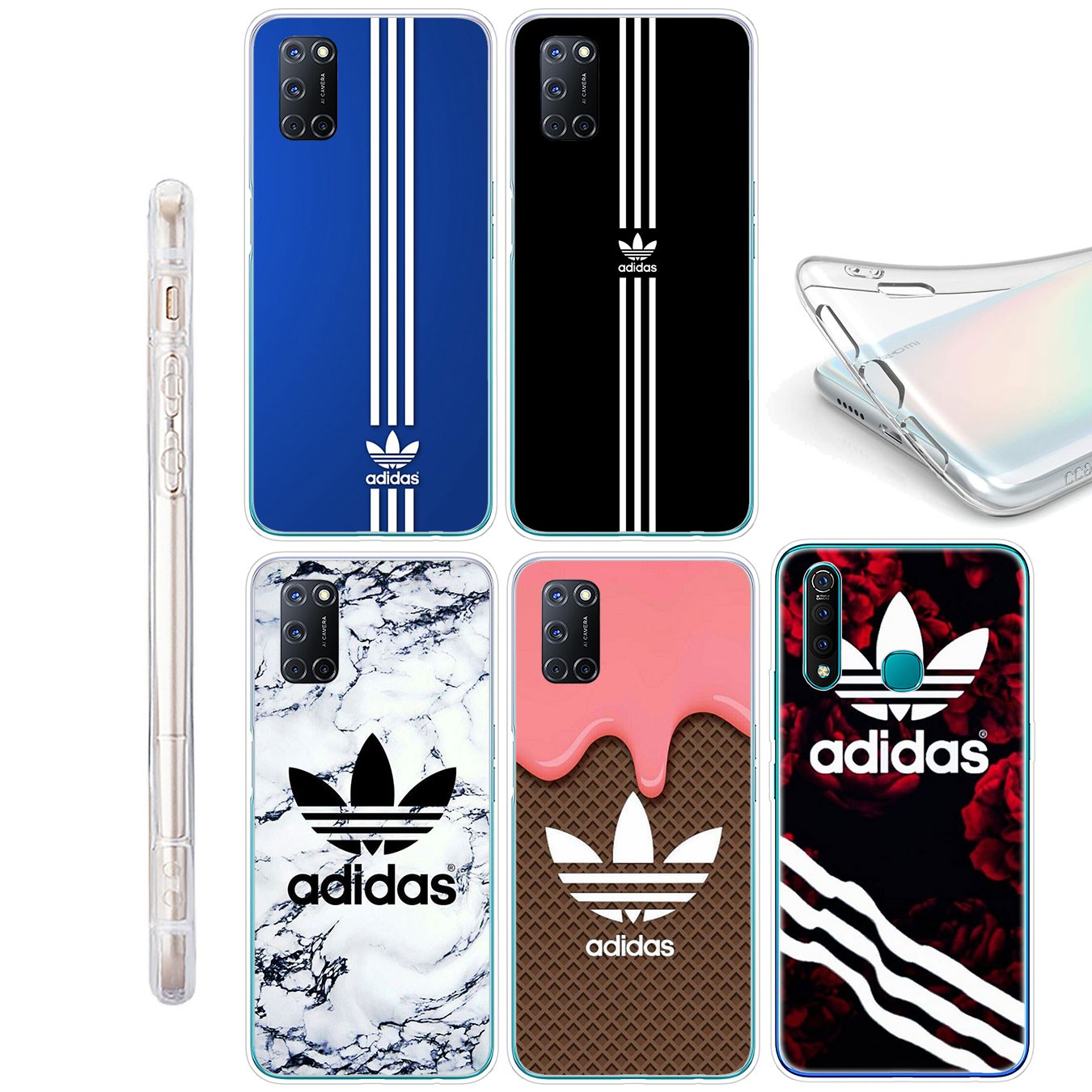 Ốp lưng silicon họa tiết logo Adidas cho Samsung Galaxy A11 A51 A01 A10 A20 A30 A50 A20S A30S A01 A10S