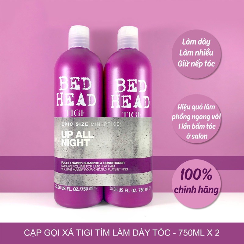 [Bill Auth] - Set Dầu gội + xả Tigi đủ màu 750ml (TIGI URBAN ANTIDOTES™ LEVEL 3 RESURRECTION) Hàng sẵn