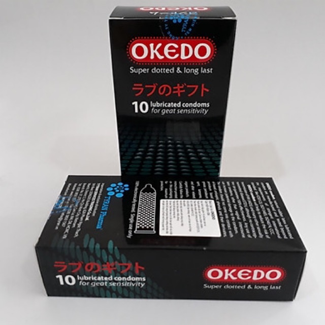 Bao cao su OKEDO kéo dài thời gian, ôm sát (hộp 10 chiếc)