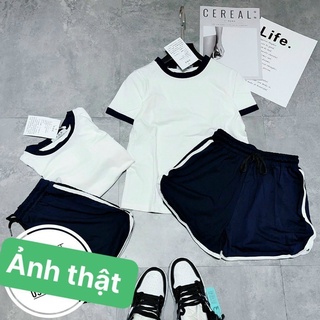 SET ÁO THUN VIỀN QUẦN SHORT