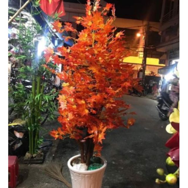 Cành Lá Giả - Combo 10CÀNH LÁ PHONG CAO CẤP.