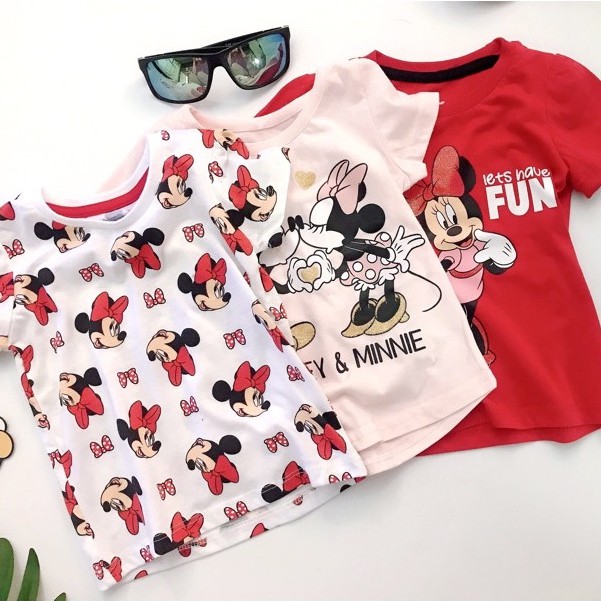 Áo phông disney Minnie dư xịn cho bé gái 2-5Y