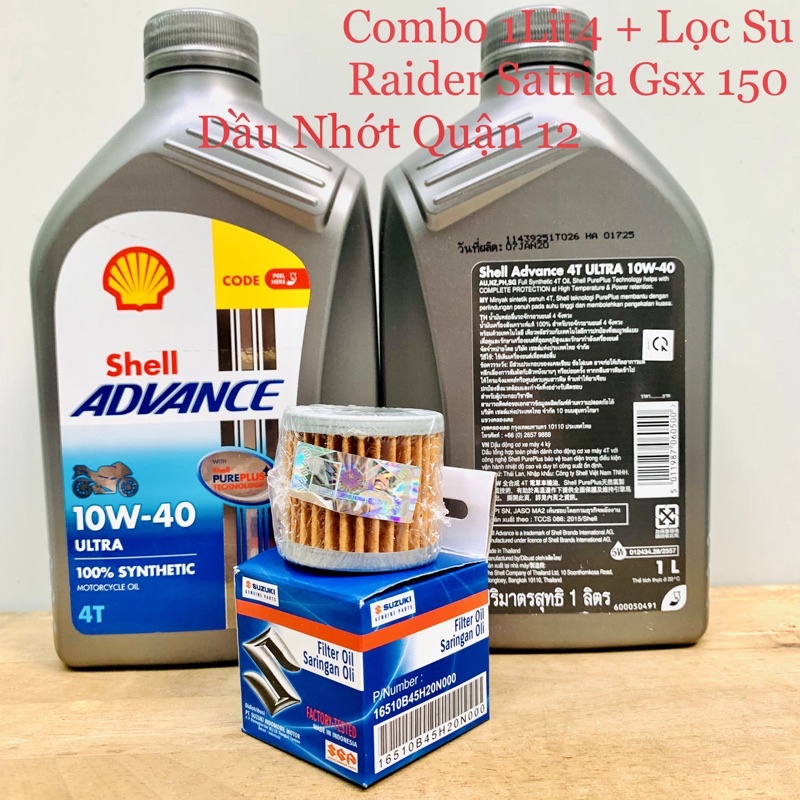 Shell Châu Á - Nhớt Shell Advance Ultra 10W-40 Made in Thailand - Tem 2 Lớp