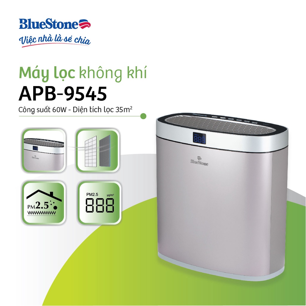 Máy Lọc Không Khí BlueStone APB-9545 (Diện Tích Sử Dụng 35m2 - 60W)