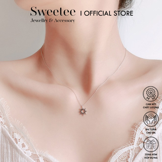 Dây Chuyền Bạc Sweetee Sunny, Vòng Cổ Nữ Hình Mặt Trời Thanh Lịch N009