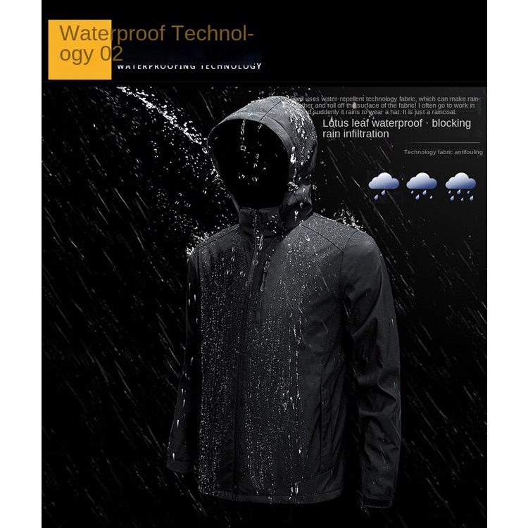 The North Face Áo Khoác Hoodie Màu Trơn Chống Thấm Nước Thời Trang Xuân Thu Cho Nam